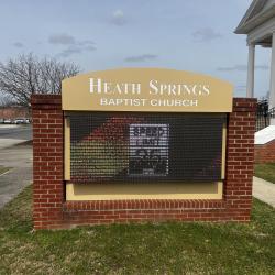 Heath Springs Baptist Church Sign